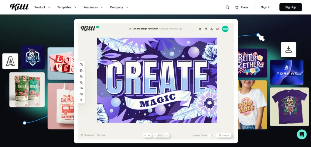 Kittl - One of the best alternatives to Canva for vintage designs